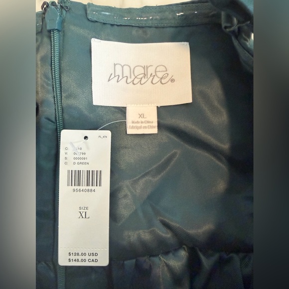 NWT Mare Anthropologie Women XL Forest Green Pleated Fit & Flare Formal Tank Top - Picture 7 of 8